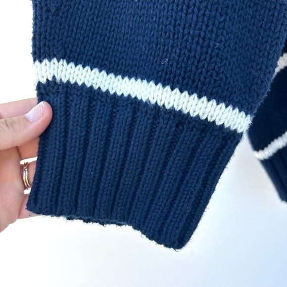 Jenni Kayne Chloe Striped Cotton Cardigan Sweater Blue White XXL Plus Size - Picture 9 of 10